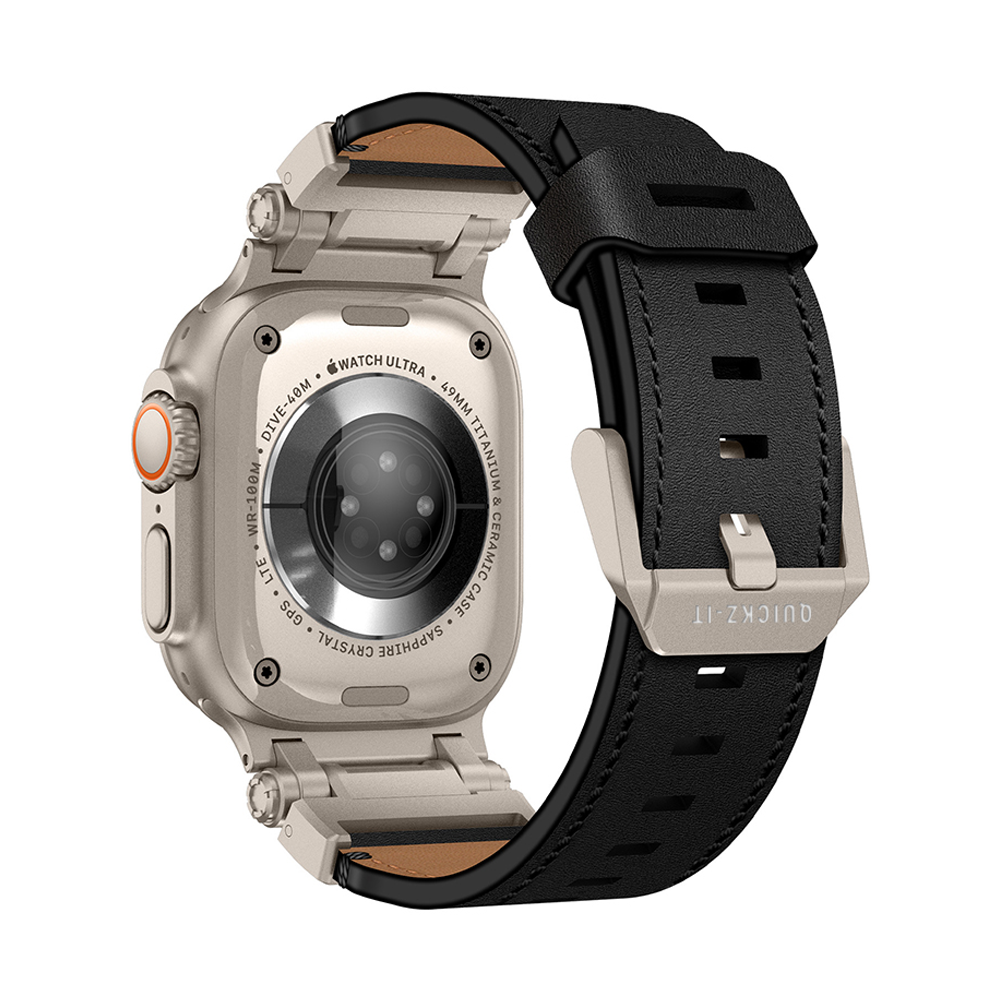 Eternel | Leder & Titan Armband