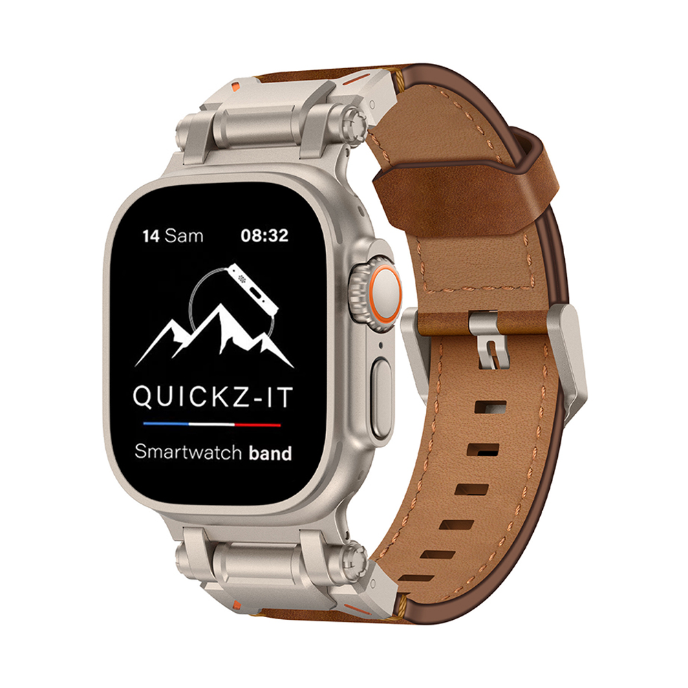 Eternel | Leder & Titan Armband