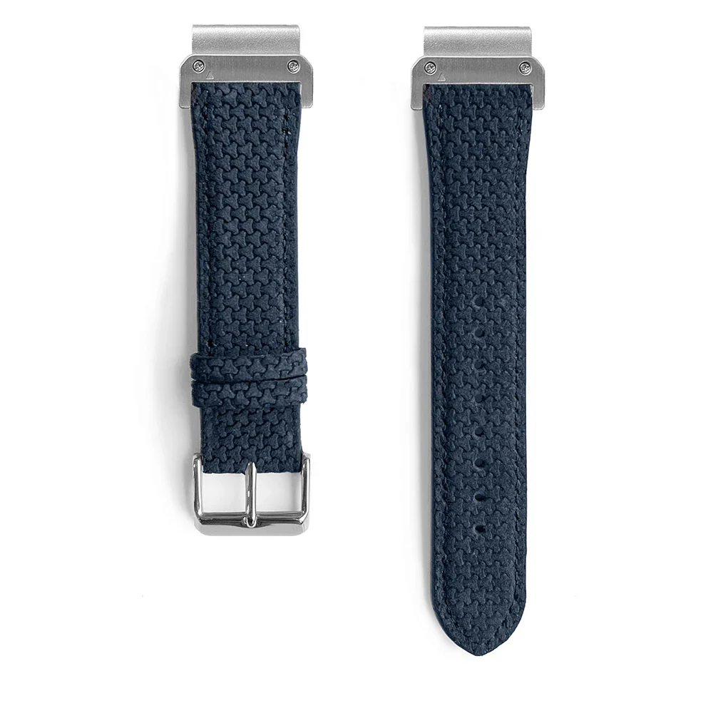 Graphite | Echtleder-Armband strukturiert (22mm)
