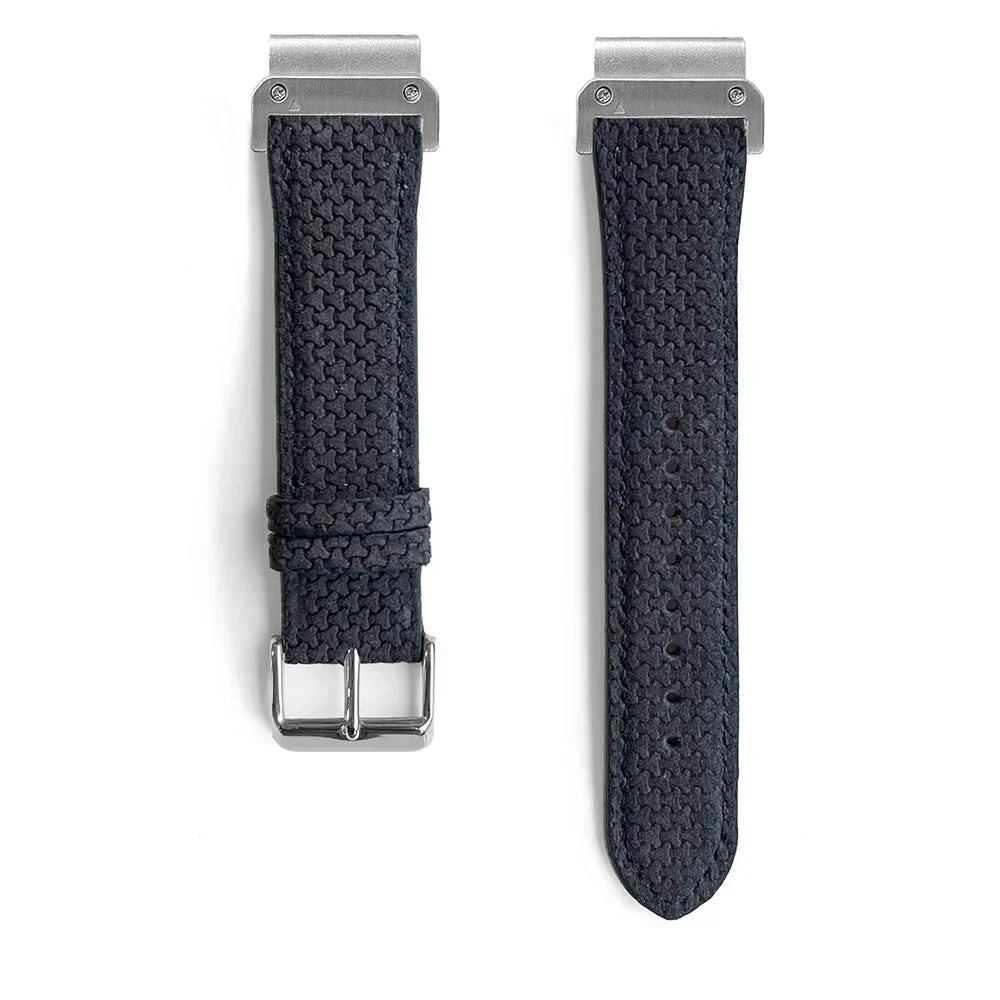 Graphite - Quick-Fit Armband | 22mm (Strukturiertes Echtleder)