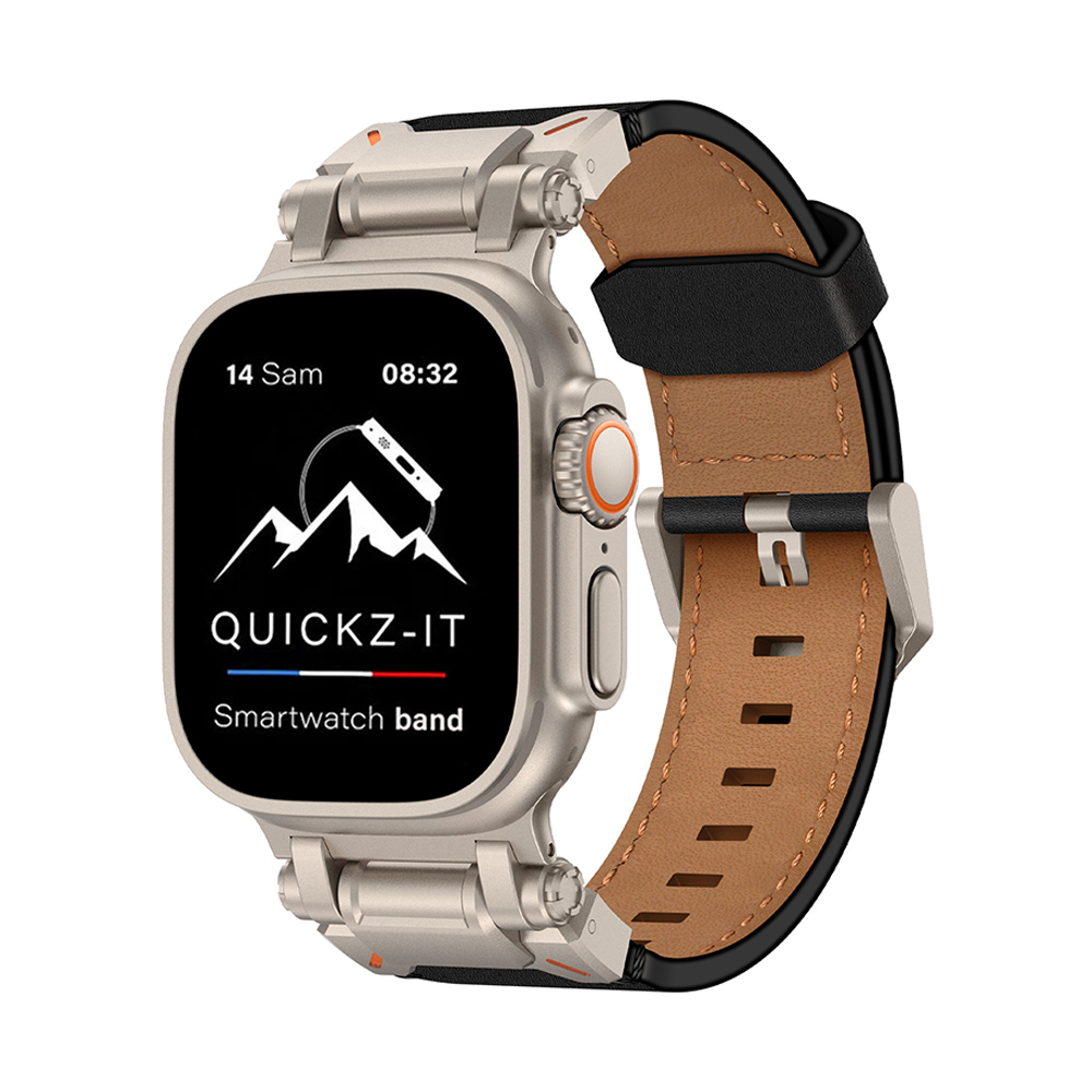 Eternel | Leder & Titan Armband