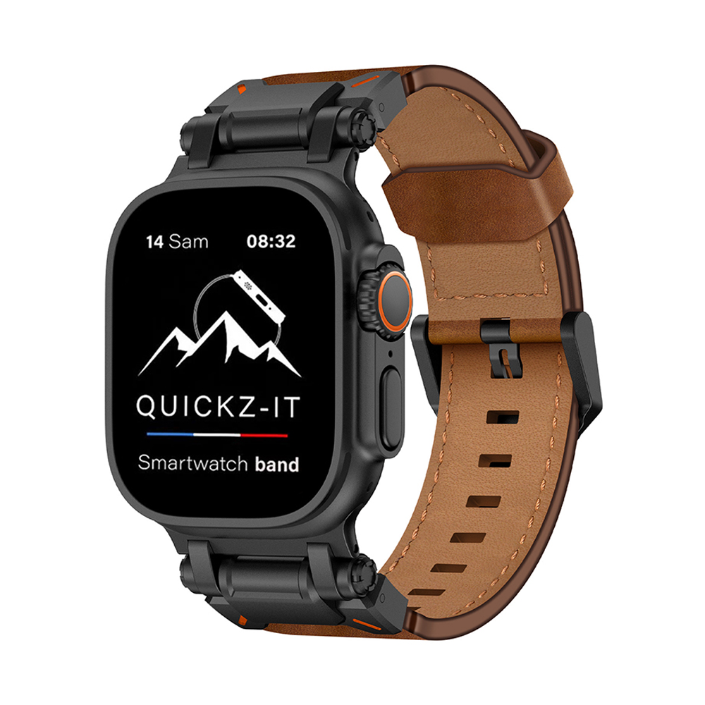Eternel | Leder & Titan Armband
