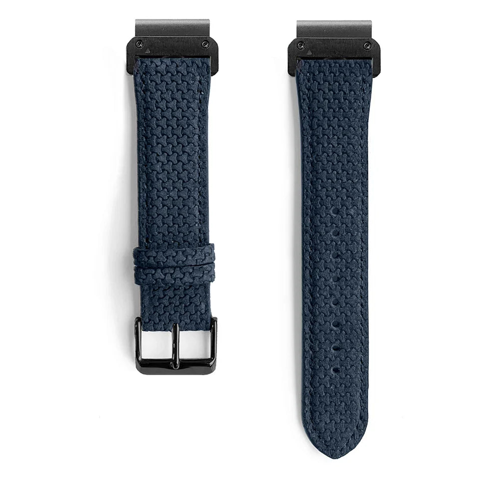 Graphite | Echtleder-Armband strukturiert (22mm)