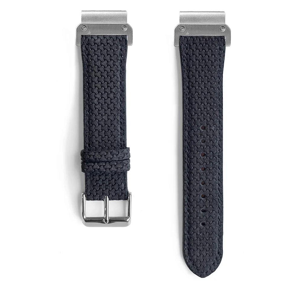 Graphite | Echtleder-Armband strukturiert (22mm)