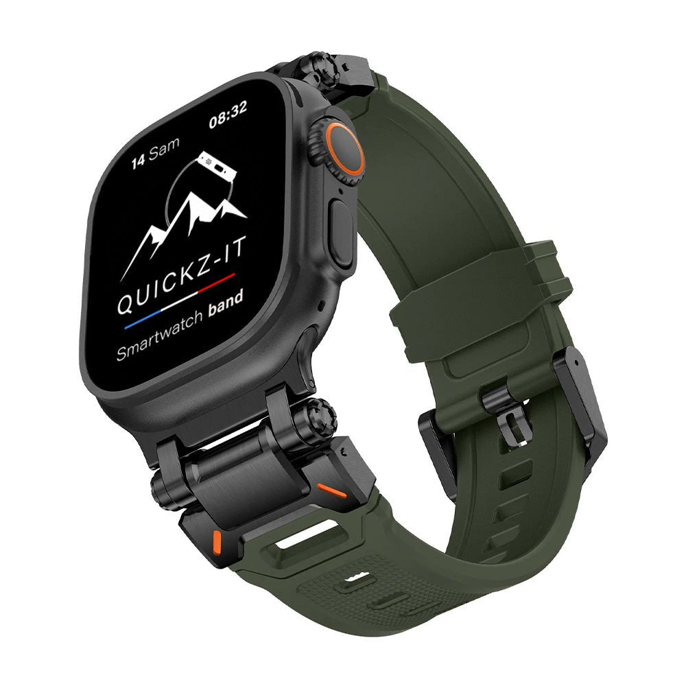 Aegis | Bracelet Silicone & Titane - quickz - it