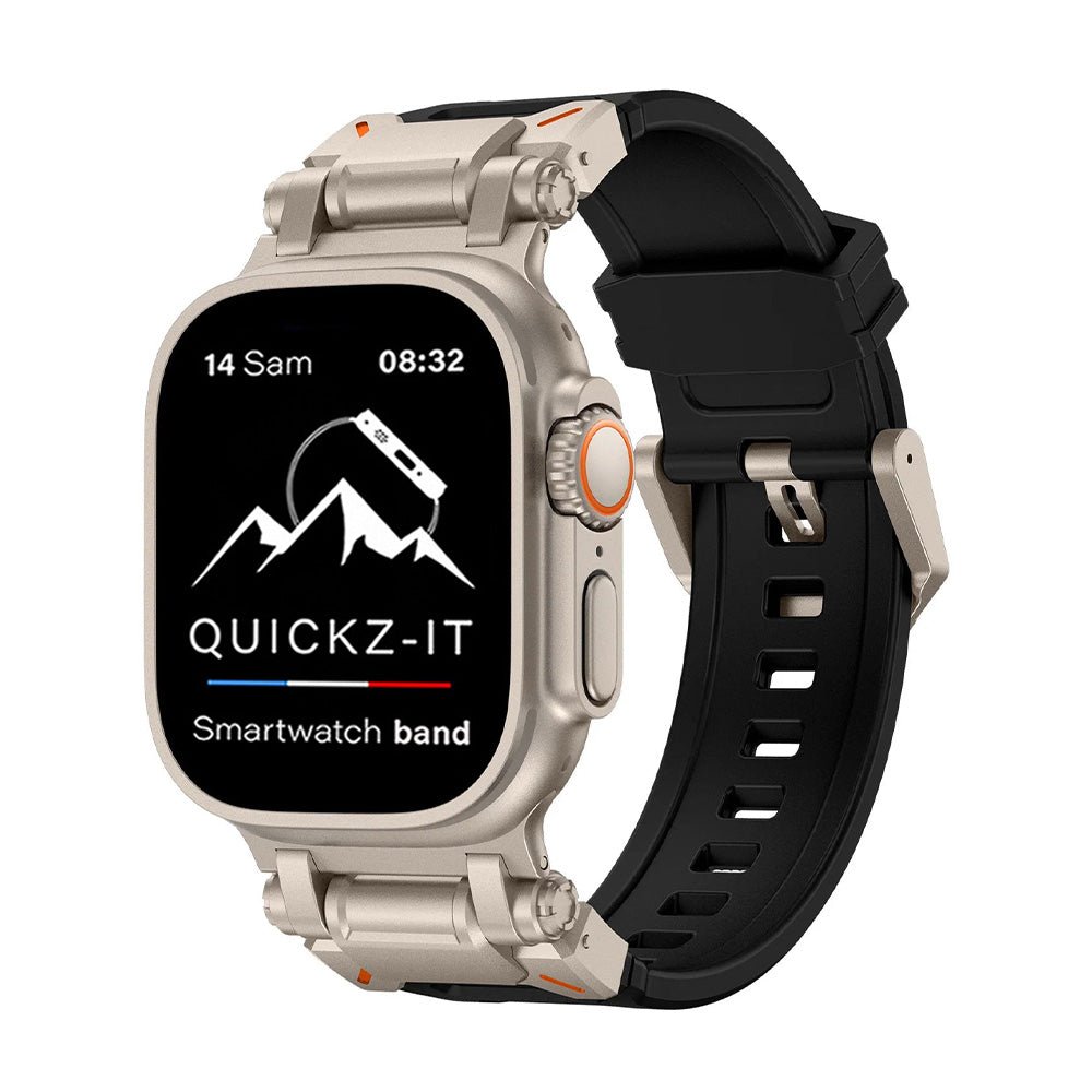 Aegis | Bracelet Silicone & Titane - quickz - it