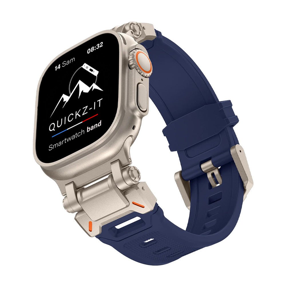 Aegis | Bracelet Silicone & Titane - quickz - it