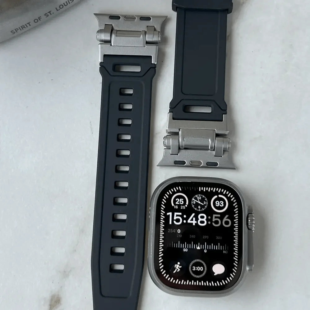 Aegis | Bracelet Silicone & Titane - quickz - it