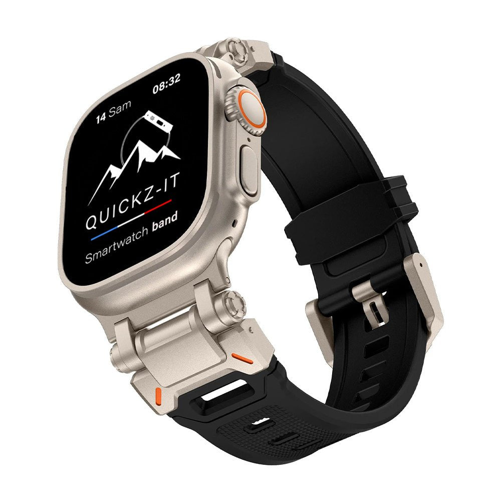 Aegis | Bracelet Silicone & Titane - quickz - it