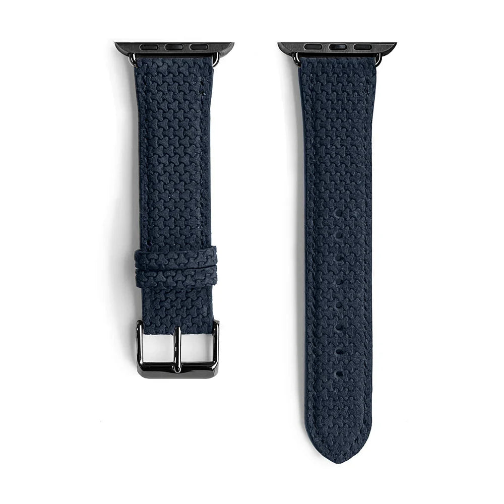 Le Graphite | Bracelet Cuir véritable texturé (effet fibre de carbone) - quickz - it